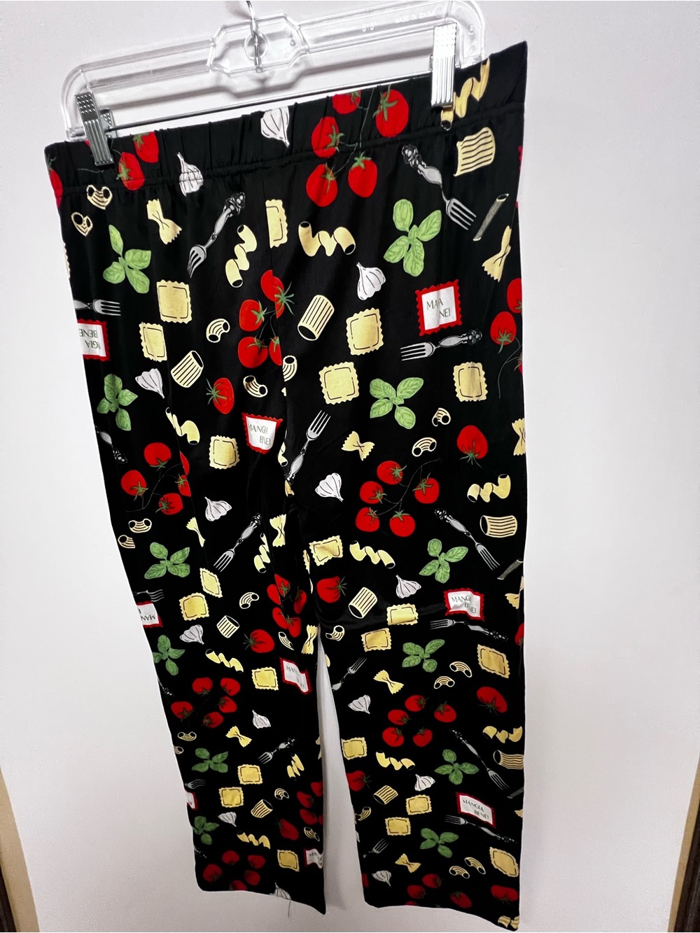 FRENCH AFFAIR LADIES TOMATO & PASTA PATTERN PJ/LOUNGE PANTS ONLY  LARGE